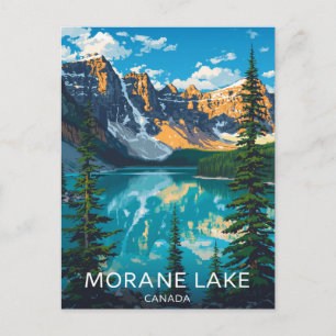 Postal Lago Moraine Banff Valle de los Diez Picos