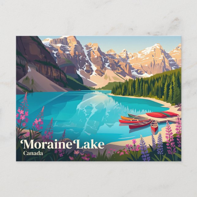 Postal Lago Moraine Canadá (Anverso)