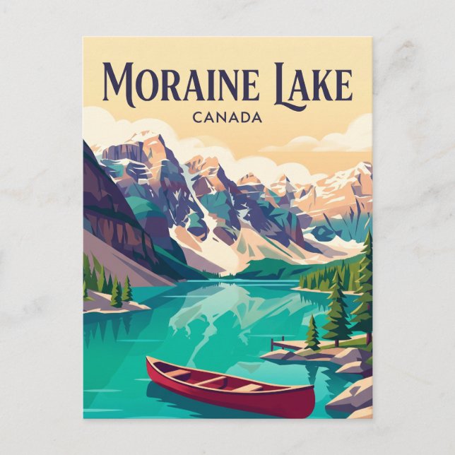 Postal Lago Moraine Canadá (Anverso)