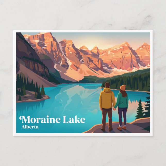 Postal Lago Moraine Canadá (Anverso)