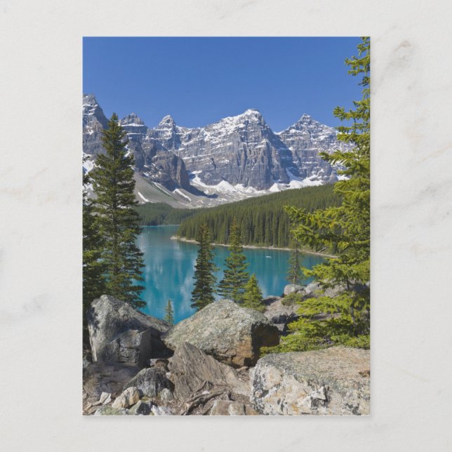 Postal Lago Moraine, Canadian Rockies, Alberta, Canadá (Anverso)