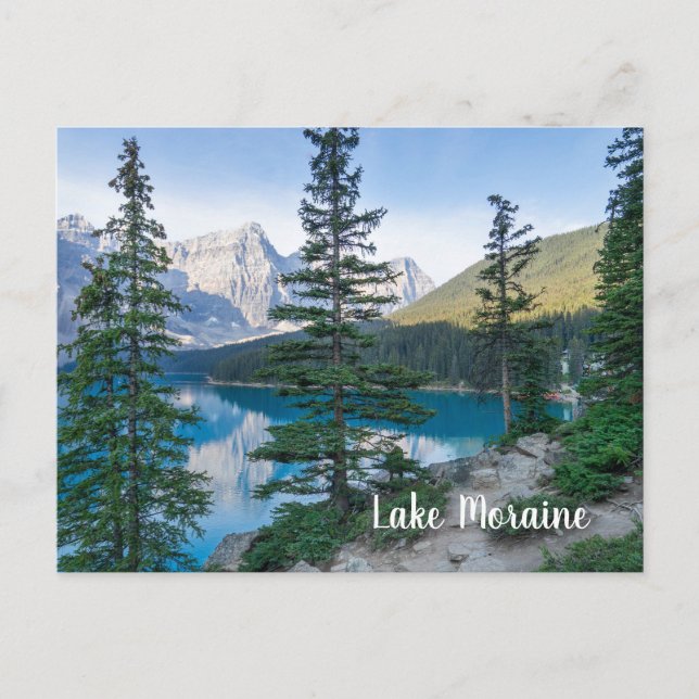 Postal Lago Moraine en Banff Canadá (Anverso)