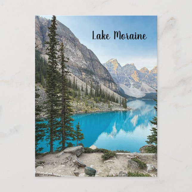 Postal Lago Moraine en Banff Canadá (Anverso)