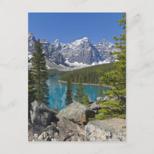 Postal Lago Moraine, Rockies canadienses, Alberta, Canadá