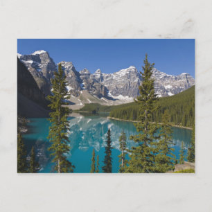 Postal Lago Moraine, Rocosas canadienses, Alberta, Canadá