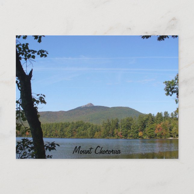 Postal Lago Mount Chocorua y Chocorua, Nuevo Hampshire (Anverso)