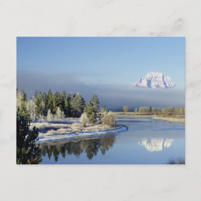 Postal Lago Mount Moran y String en Grand Teton (Anverso)