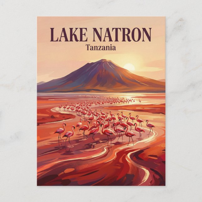 Postal Lago Natron Tanzania (Anverso)