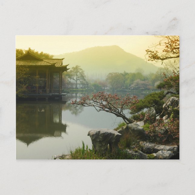 Postal lago occidental, China (Anverso)