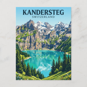 Postal Lago Oeschinen Suiza