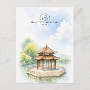 Postal Lago Oeste de Hangzhou China   Cartel de viaje en 