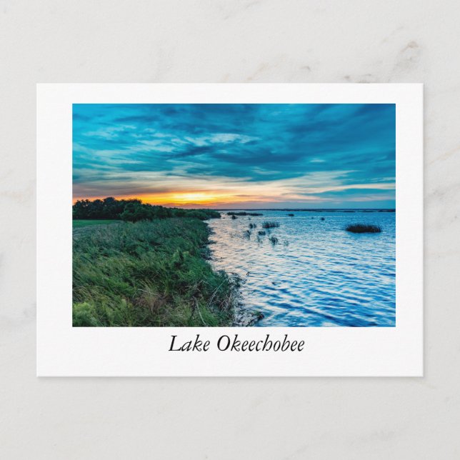 Postal Lago Okeechobee Sunrise (Anverso)