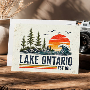 Postal Lago Ontario Vintage Grandes Lagos Vida del Lago