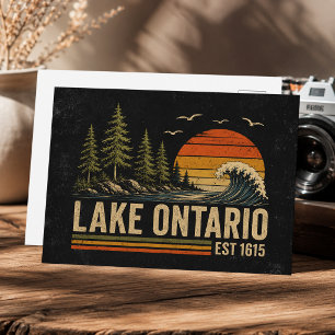 Postal Lago Ontario Vintage Grandes Lagos Vida Lacustre