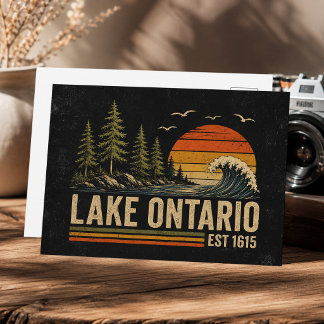 Postal Lago Ontario Vintage Grandes Lagos Vida Lacustre