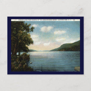 Postal Lago Otsego, Vintage Cooperstown NY 1922