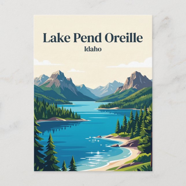 Postal Lago Pend Oreille Idaho (Anverso)