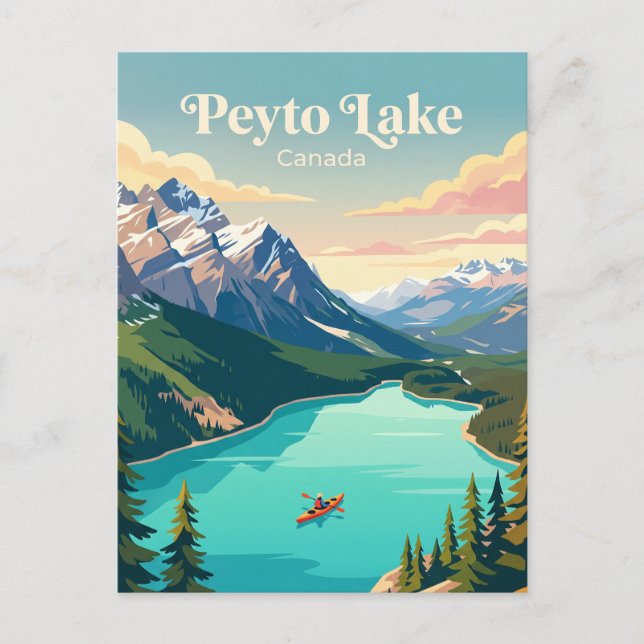 Postal Lago Peyto Canadá (Anverso)