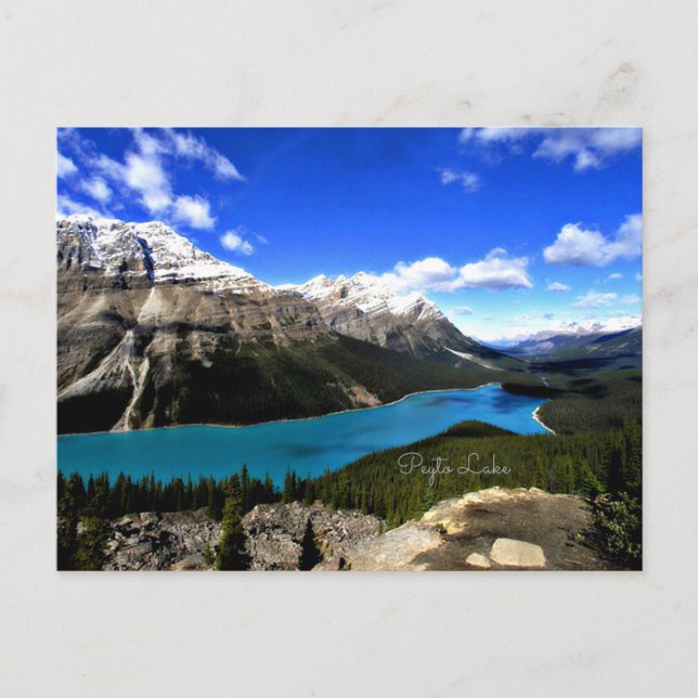 Postal Lago Peyto, Rockies Canadienses (Anverso)
