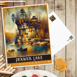 Postal Lago Pickwick, Alabama | Pintura de época