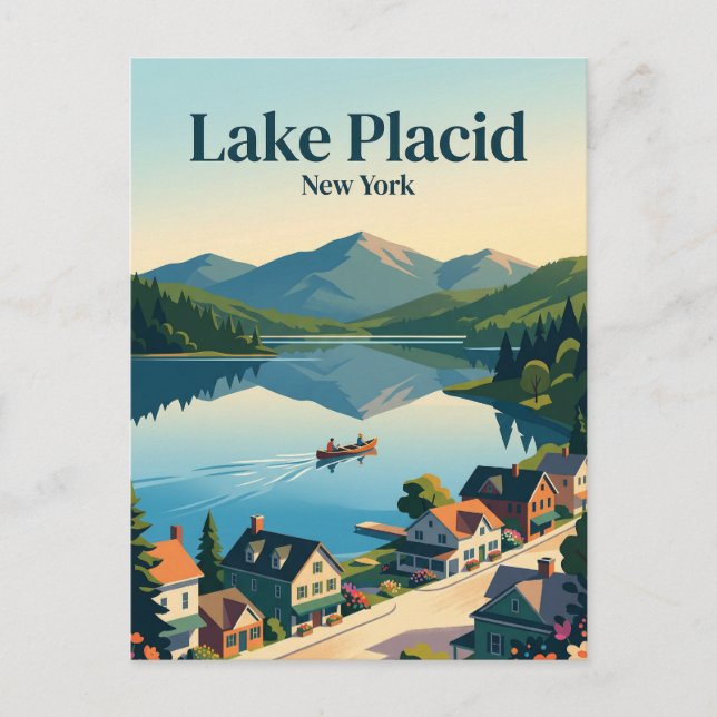 Postal Lago Placid EE. UU. (Anverso)