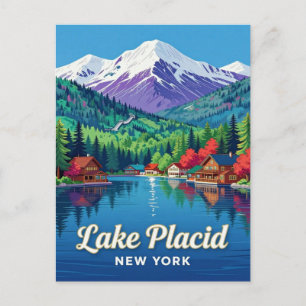 Postal Lago Placid Nueva York Viaje 🏔️