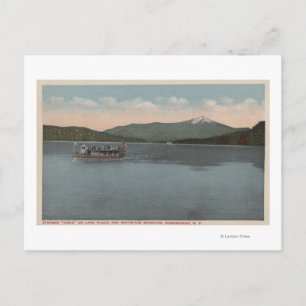 Postal Lago Placid, NY - Vista de Doris Steamer