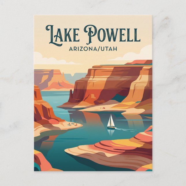 Postal Lago Powell EE. UU. (Anverso)