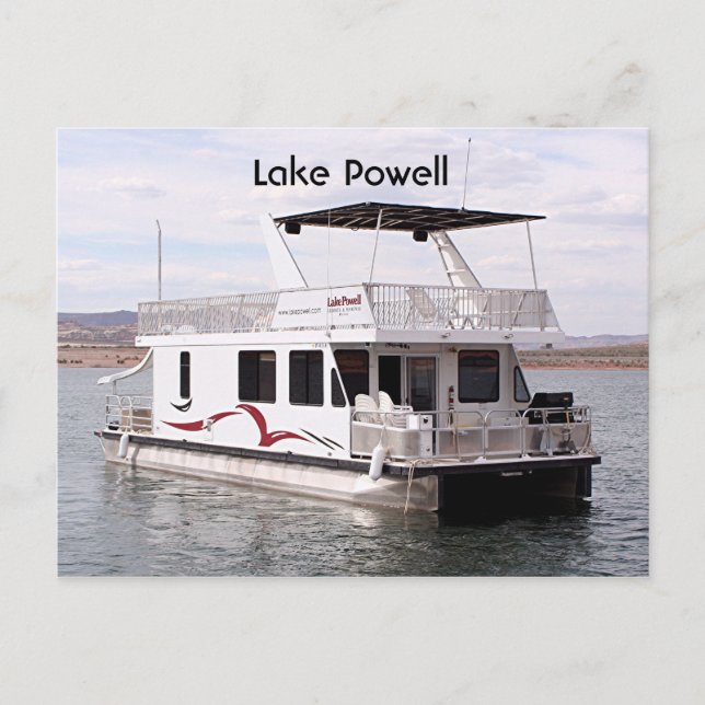 Postal Lago Powell: Houseboat, Arizona, Estados Unidos 9 (Anverso)