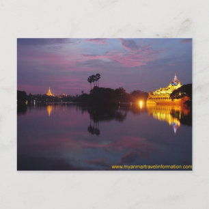 Postal Lago Real de Yangon 1