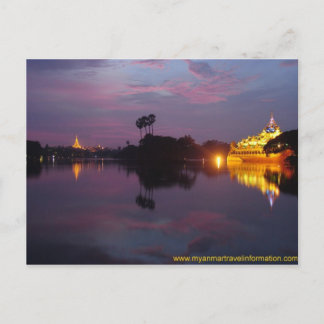Postal Lago Real de Yangon 1