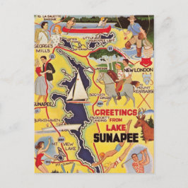 Postal Lago Retro Sunapee NH