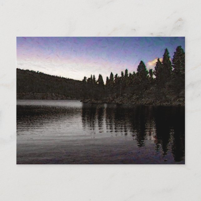 Postal Lago Rock Creek en Dusk (Anverso)