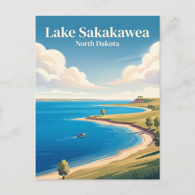 Postal Lago Sakakawea (Anverso)