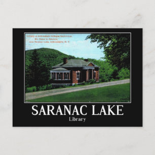 Postal Lago Saranac, Adirondacks, Biblioteca Vintage