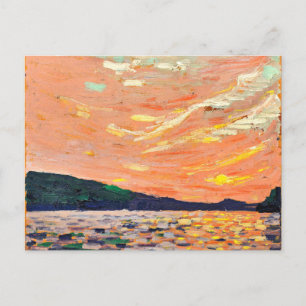 Postal Lago Smoke, pintura de Tom Thomson