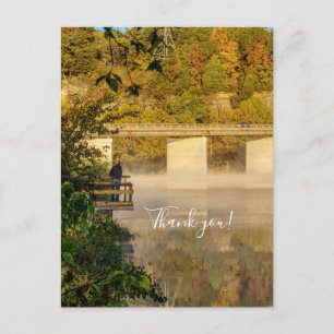 Postal Lago Springfield Otoño Pesca Gracias