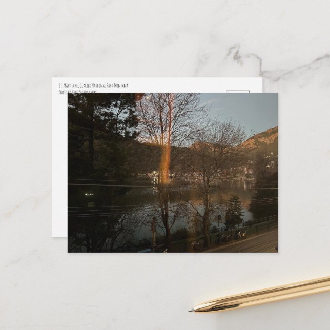 Postal Lago St. Mary (Anverso/Reverso In Situ)