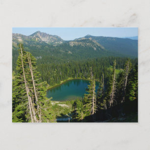 Postal Lago Sunrise desde arriba en Mount Rainier Park