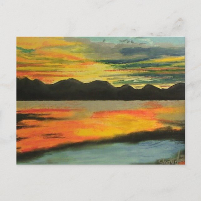 Postal Lago Sunset (Anverso)