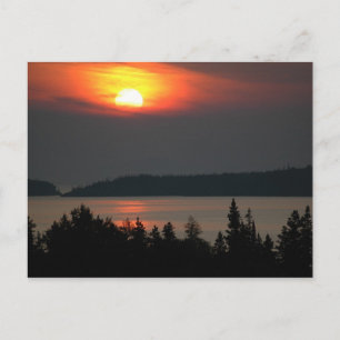 Postal Lago Superior Sunset