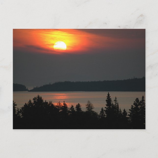 Postal Lago Superior Sunset (Anverso)