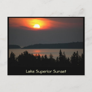 Postal Lago Superior Sunset