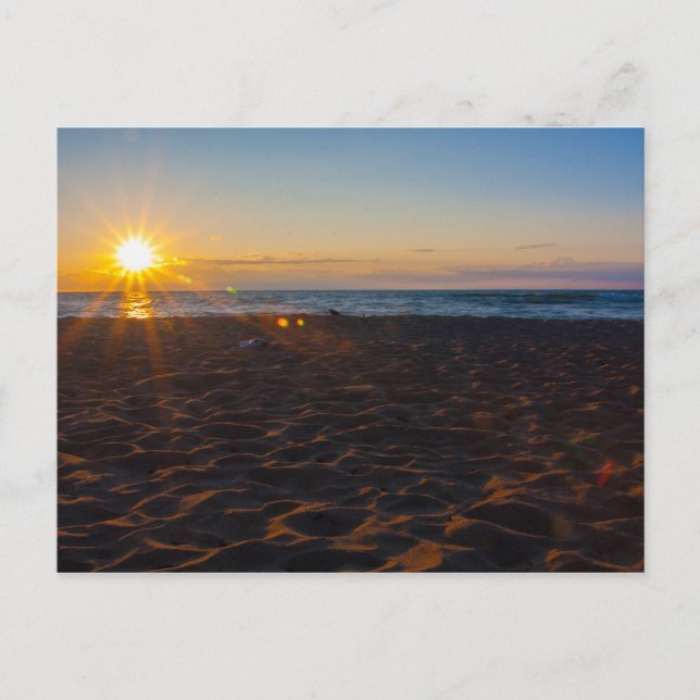 Postal Lago Superior Sunset, Ontonagon, Michigan (Anverso)