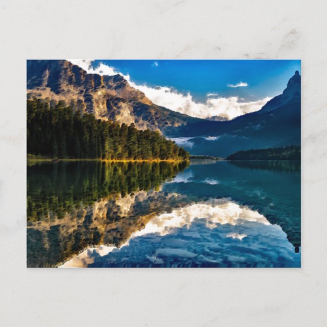 Postal Lago Surreal Canadiense (Anverso)