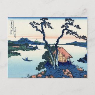 Postal Lago Suwa en la provincia de Shinano