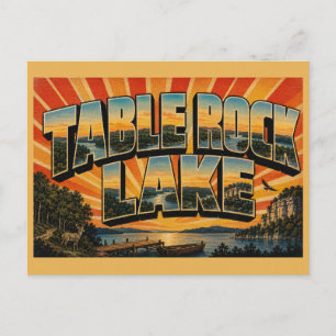 Postal Lago Table Rock Missouri Acantilados del lago Ozar