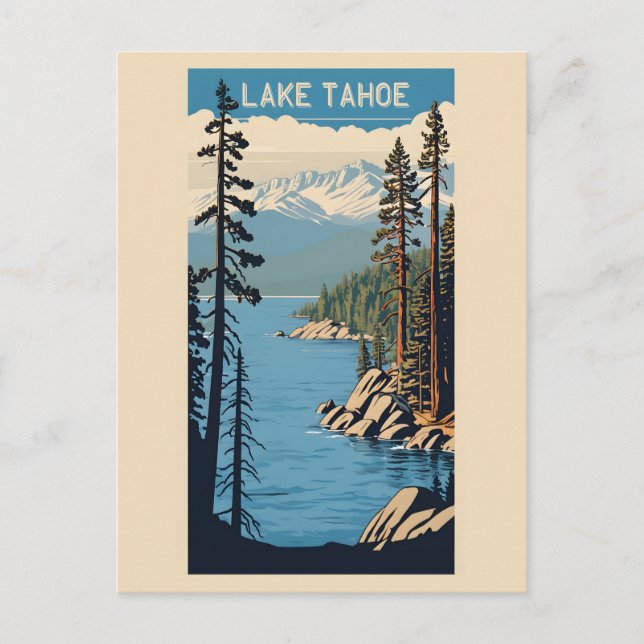 Postal Lago Tahoe (Anverso)