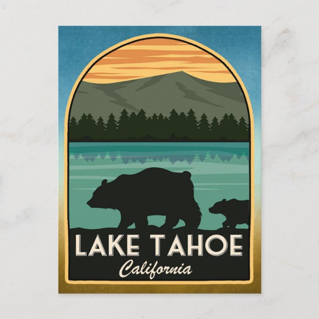 Postal Lago Tahoe California (Anverso)