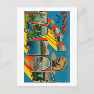 Postal Lago Tahoe, California - Escenas de letras grandes